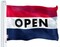 G128 Open Flag | 4x6 Ft | LiteWeave Pro Series Printed 150D Polyester | Commercial Business Flag, Indoor/Outdoor, Vibrant Colors, Brass Grommets, Thicker and More Durable Than 100D 75D Polyester